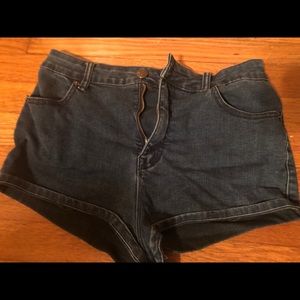 High waisted jean shorts bdg